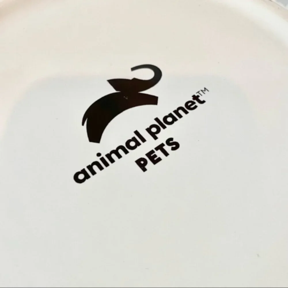 Animal Planet Pets White Ceramic ‘Bark’ Bone Dog Bowl